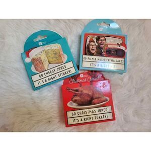 NWT Bundle Talking Tables Christmas Jokes, Cheesy Jokes, Film and Music Trivia⭐️